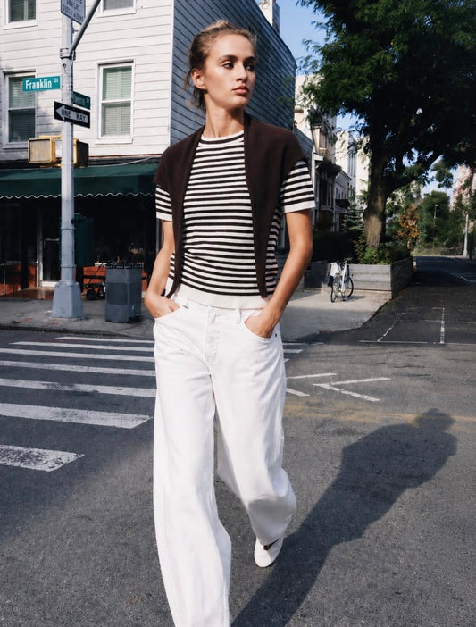 Stripe knit top