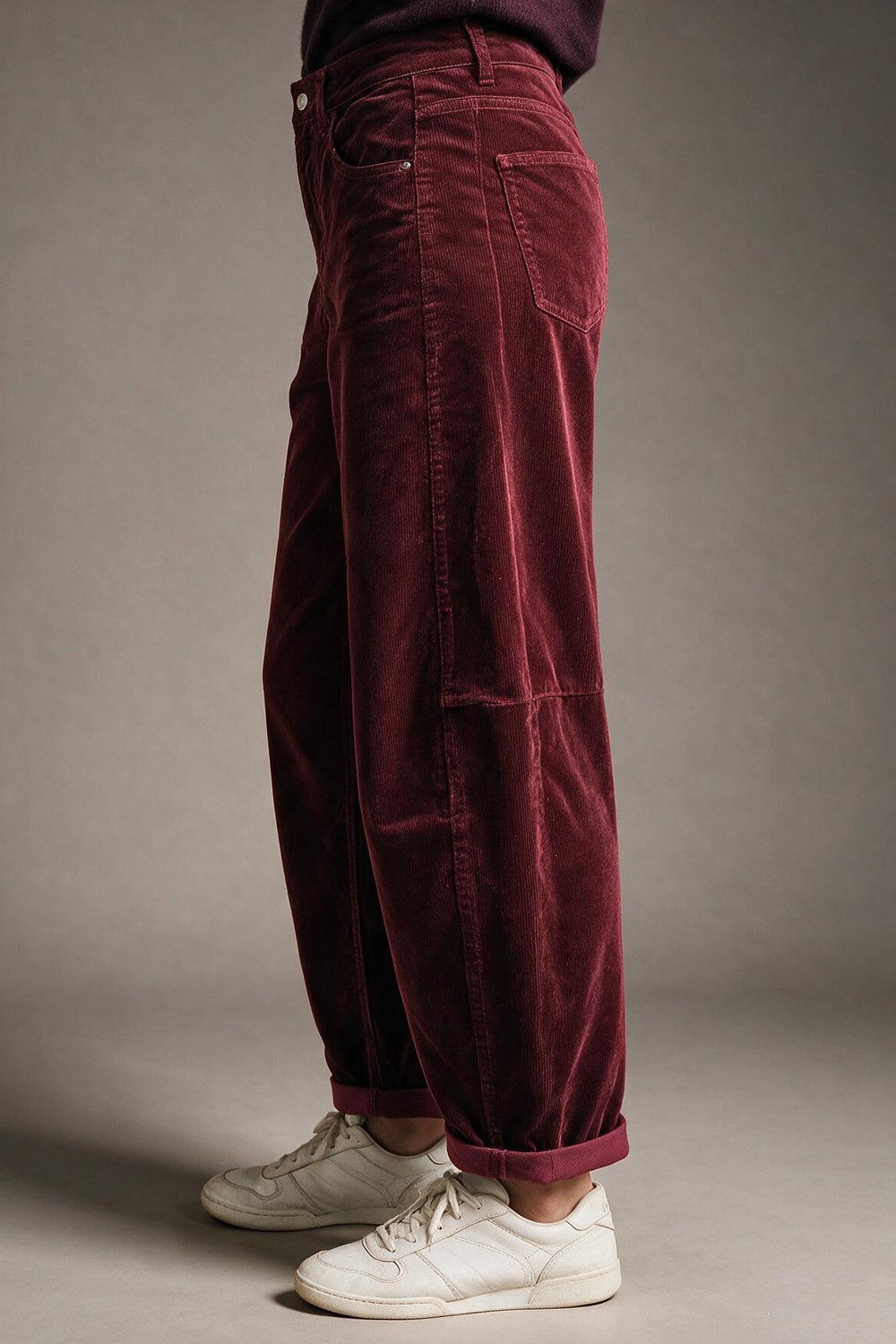 Corduroy barrel pants