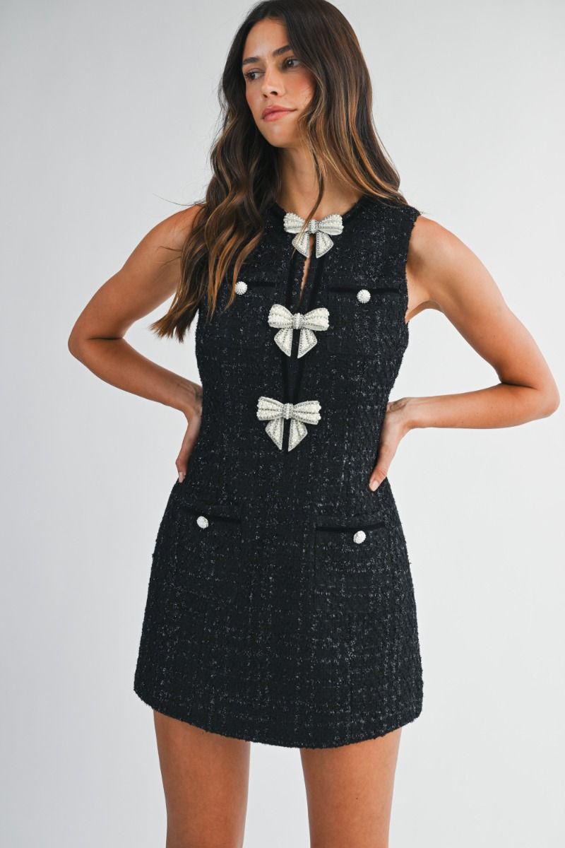 Tweed Black Dress
