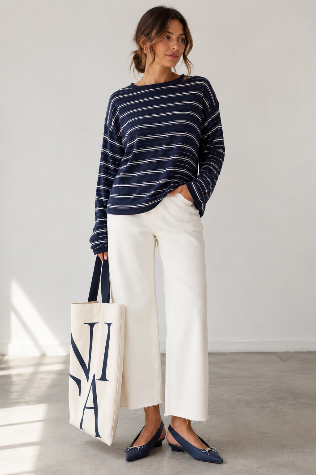 Raw hem jeans