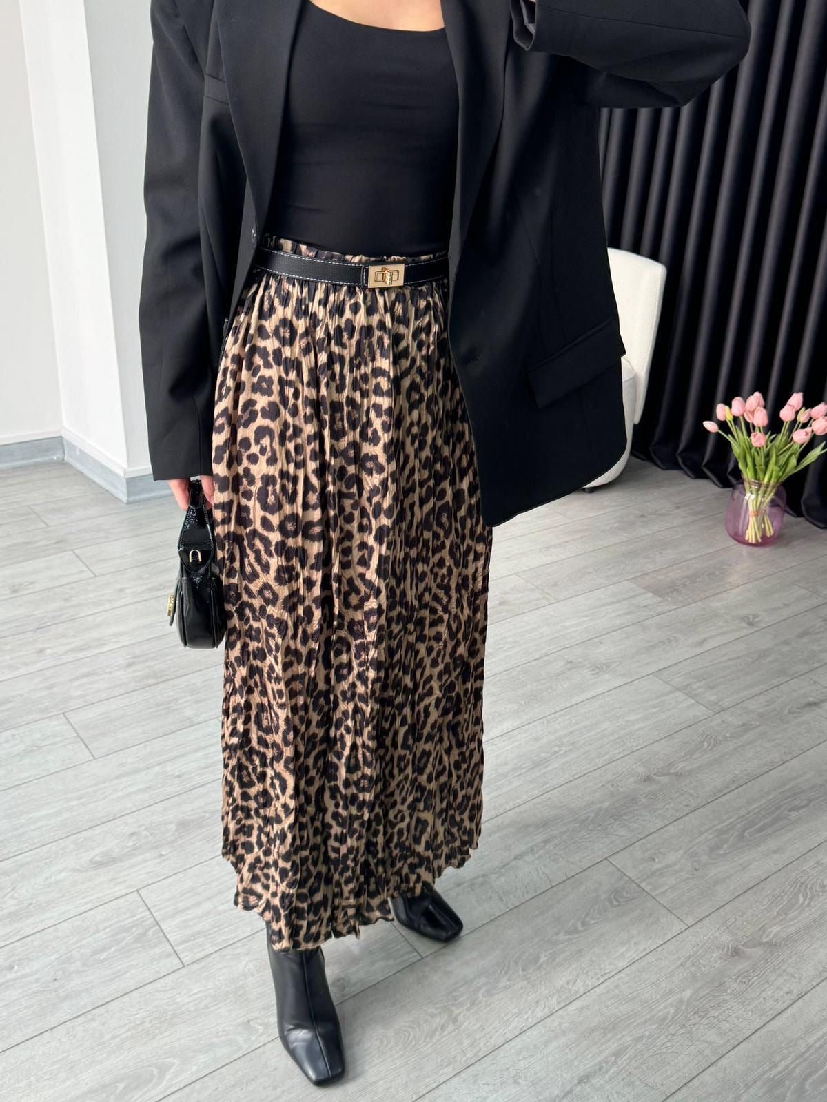 Leopard Maxi Skirt