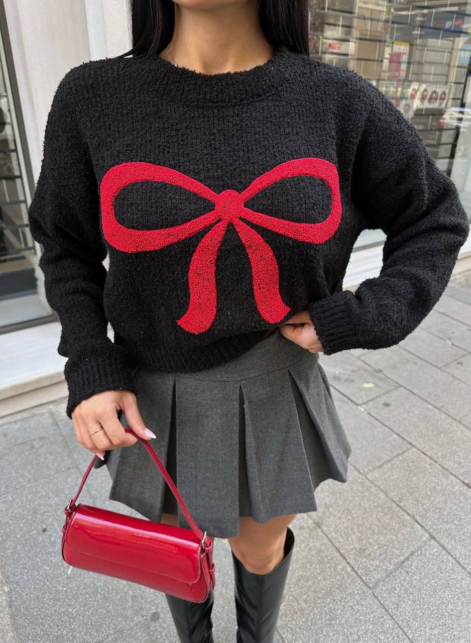 Red Bow Sweater