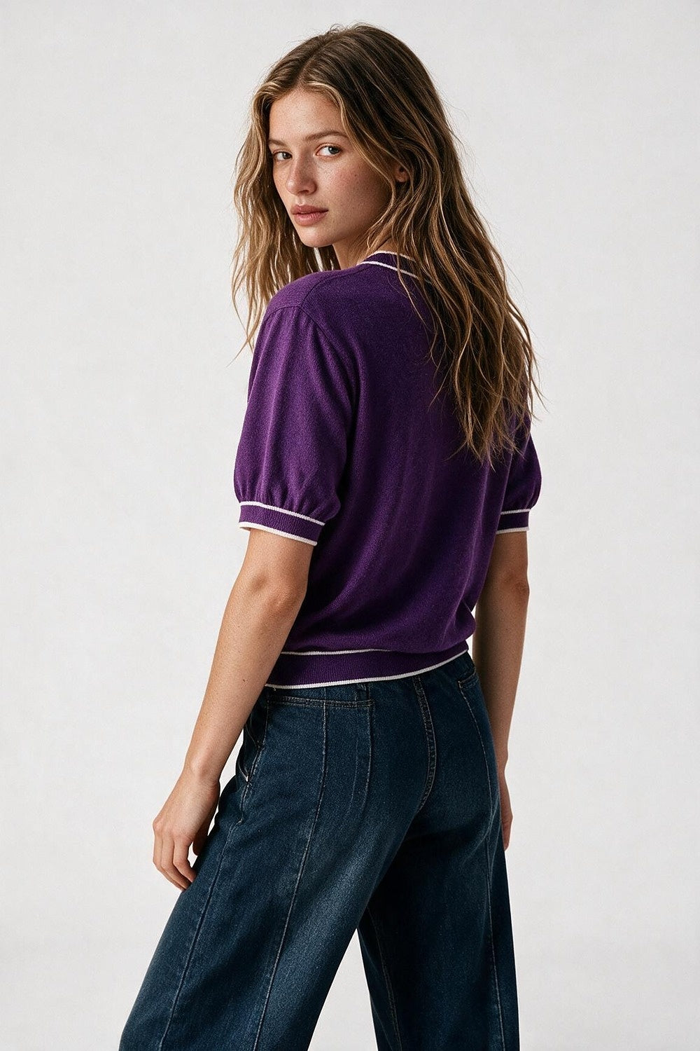 Violet knit top