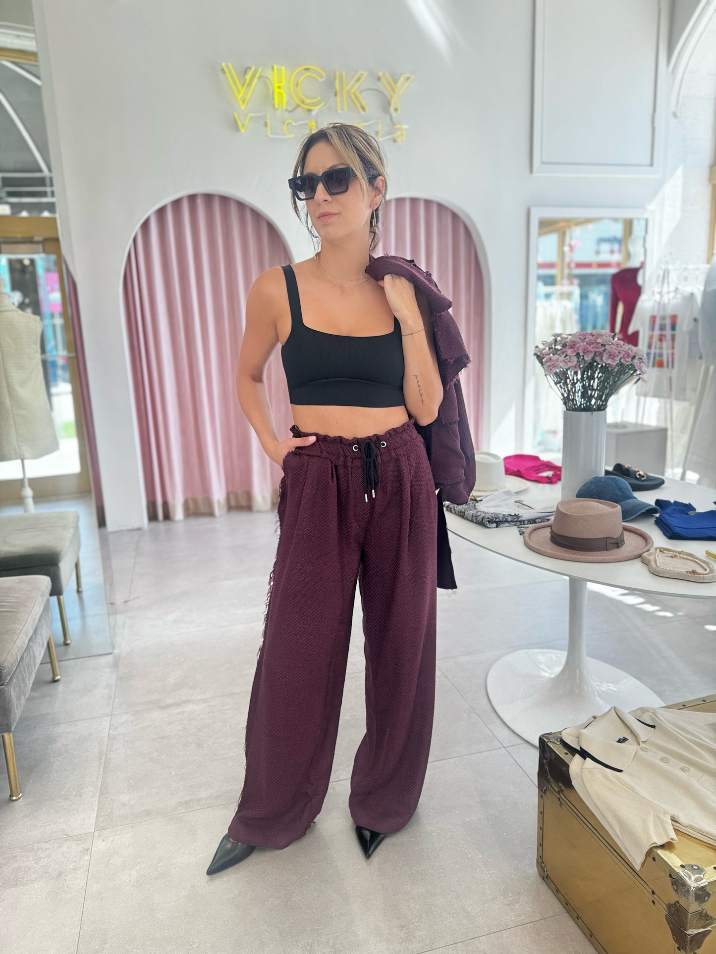 Maroon Pants