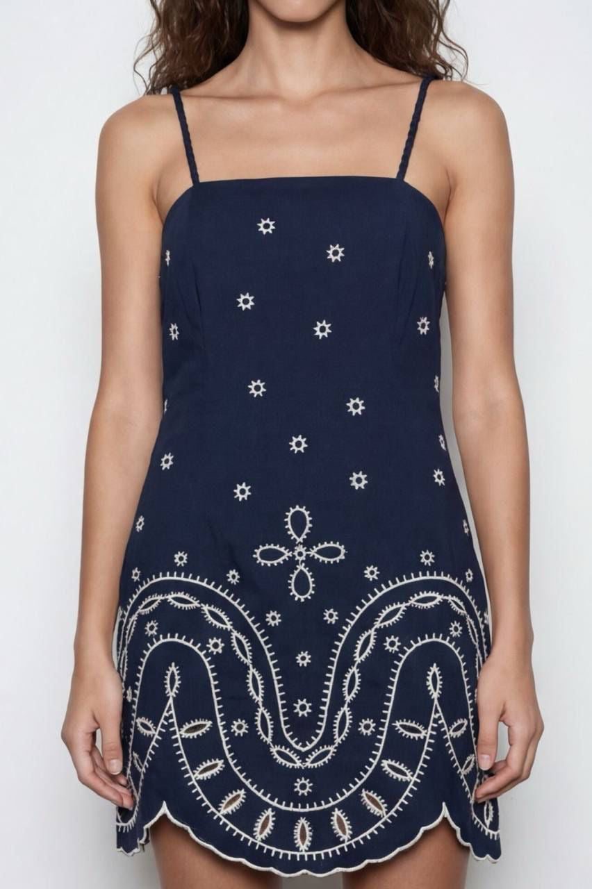 Navy Scallop dress