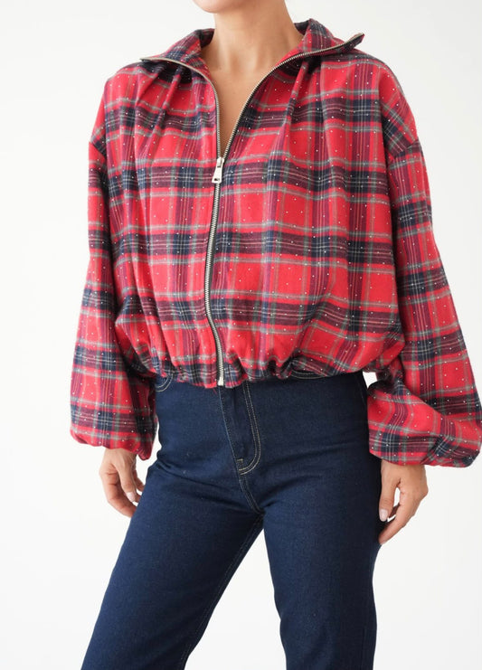 Red plaid jacket