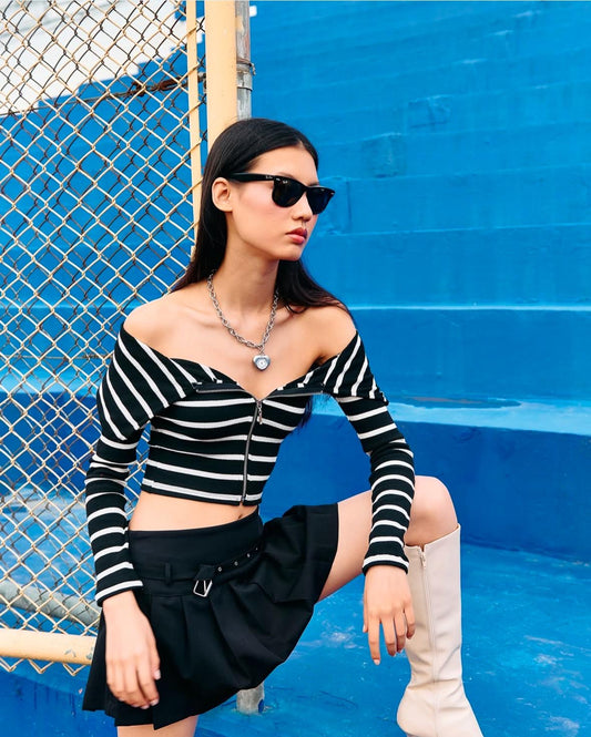 Stripes Crop Sweater