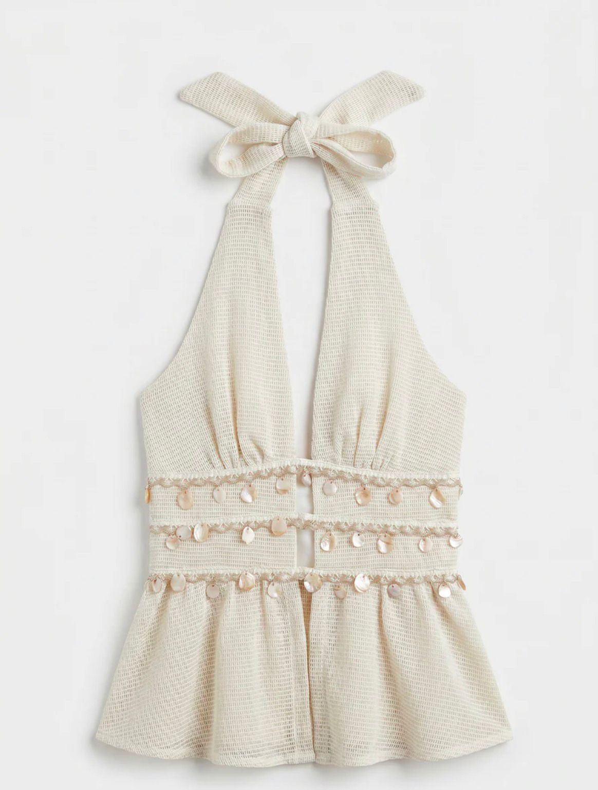 Shell halter top