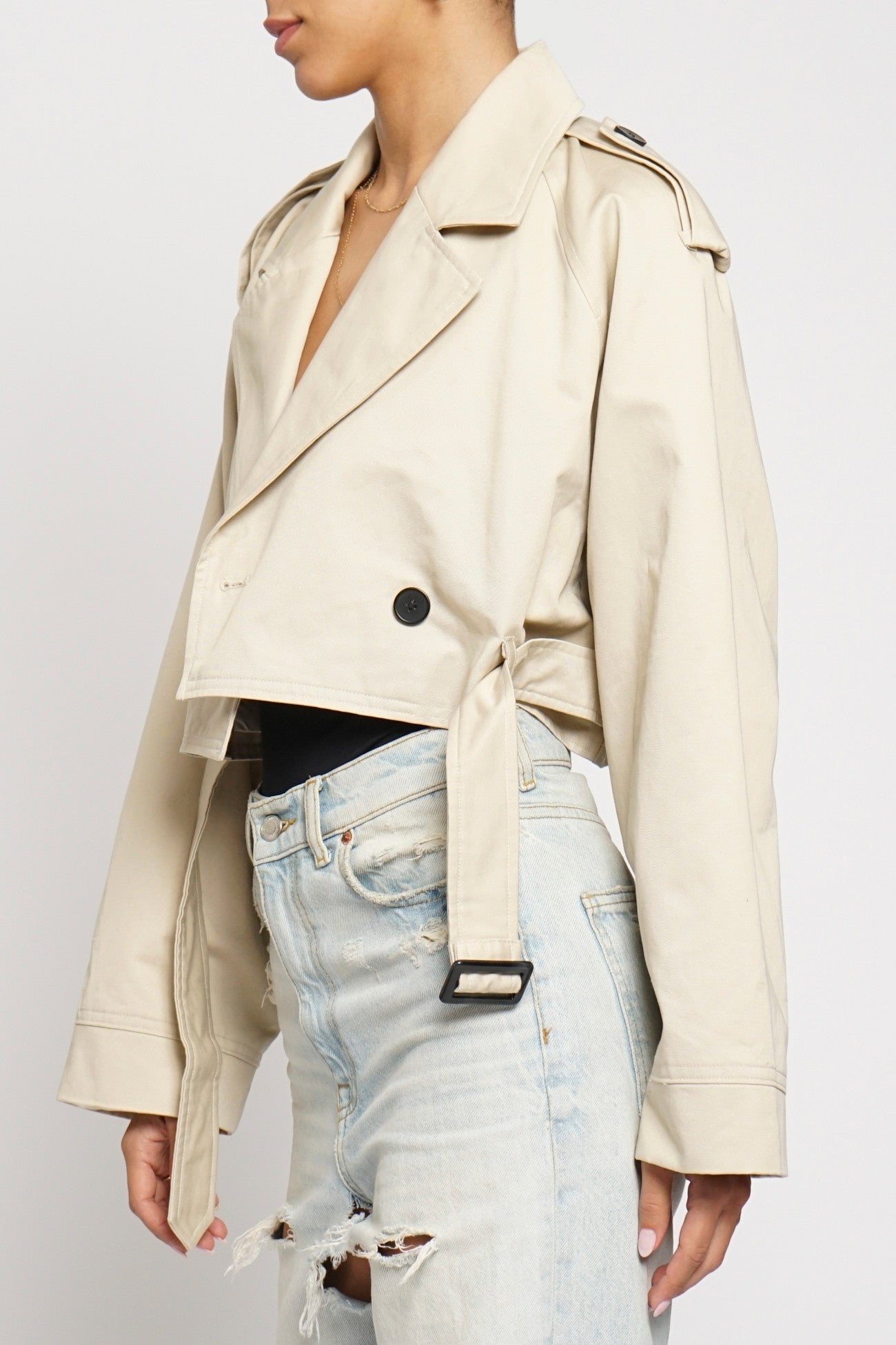 Crop Trench Coat