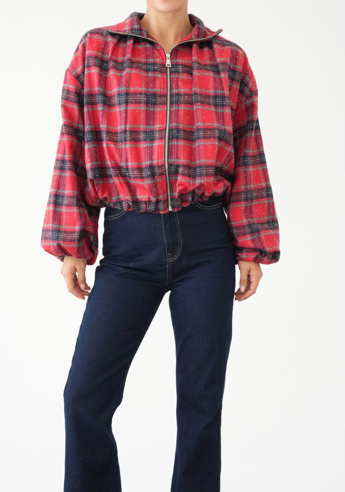 Red plaid jacket