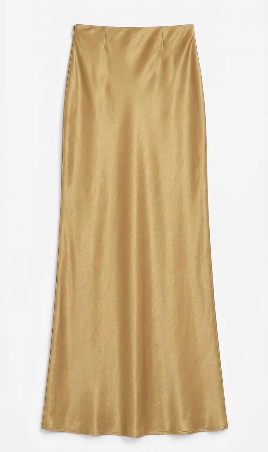 Glow satin skirt