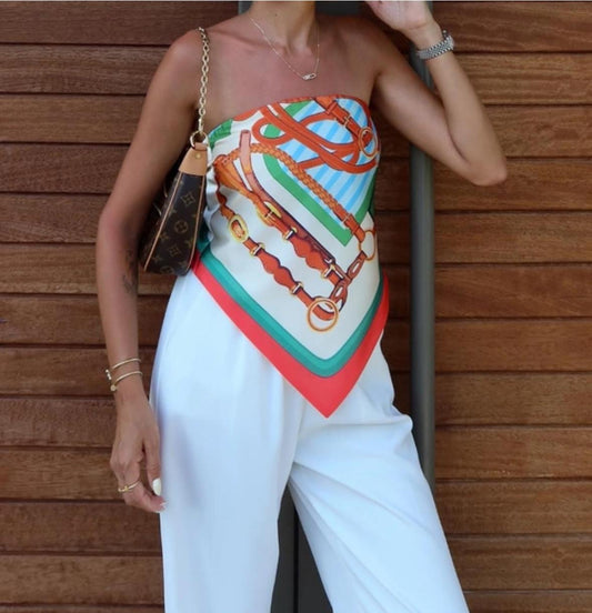 Equestrian Scarf Top