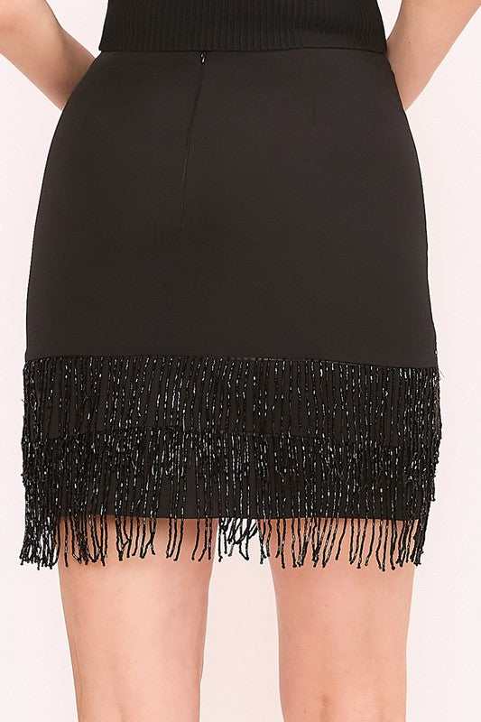 Fringes Mini Skirt