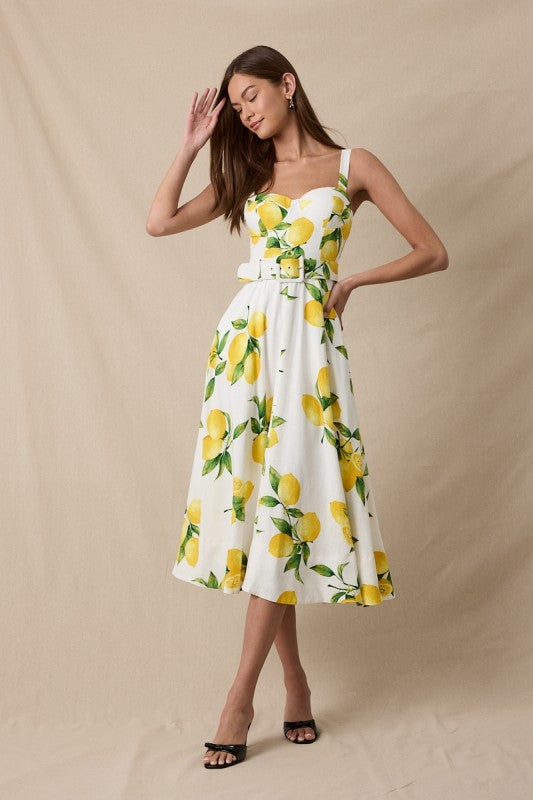 Lemons Midi Dress