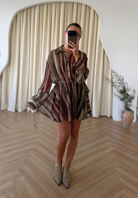 Sienna Stripe Shirt Dress