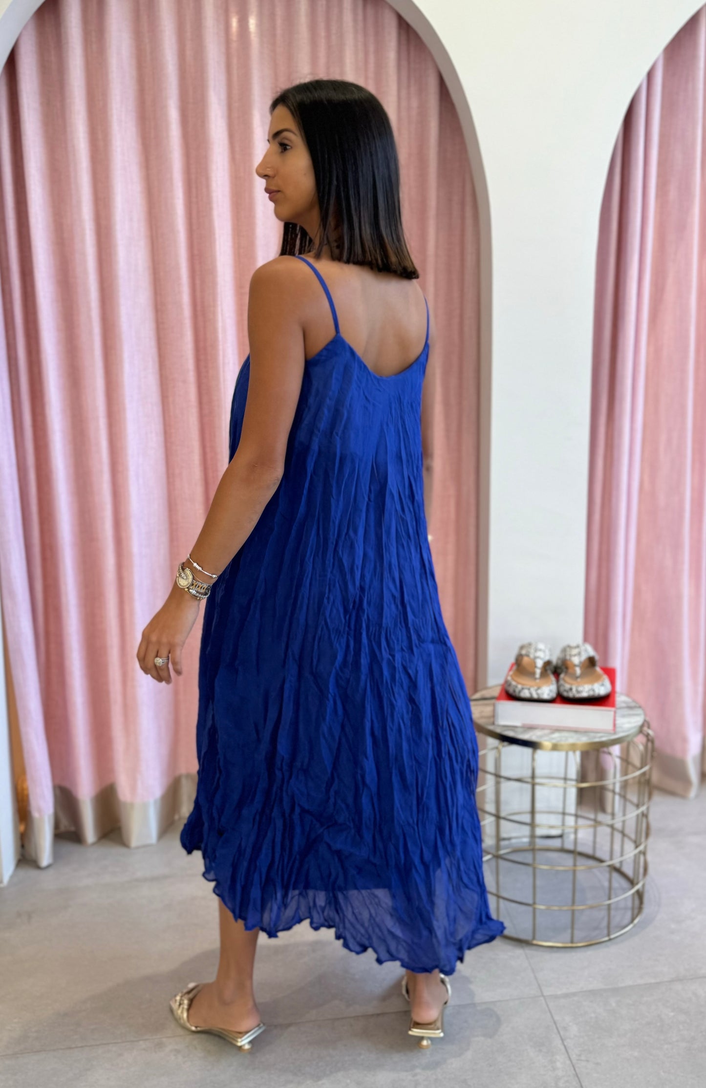 Blue Textured Dress