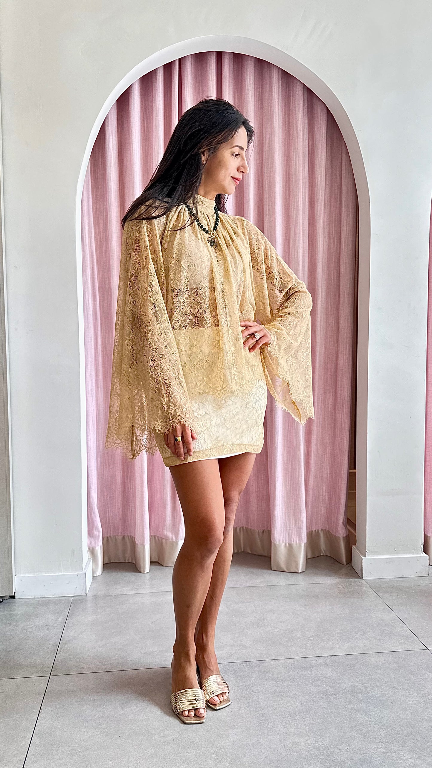 Gold Lace Top