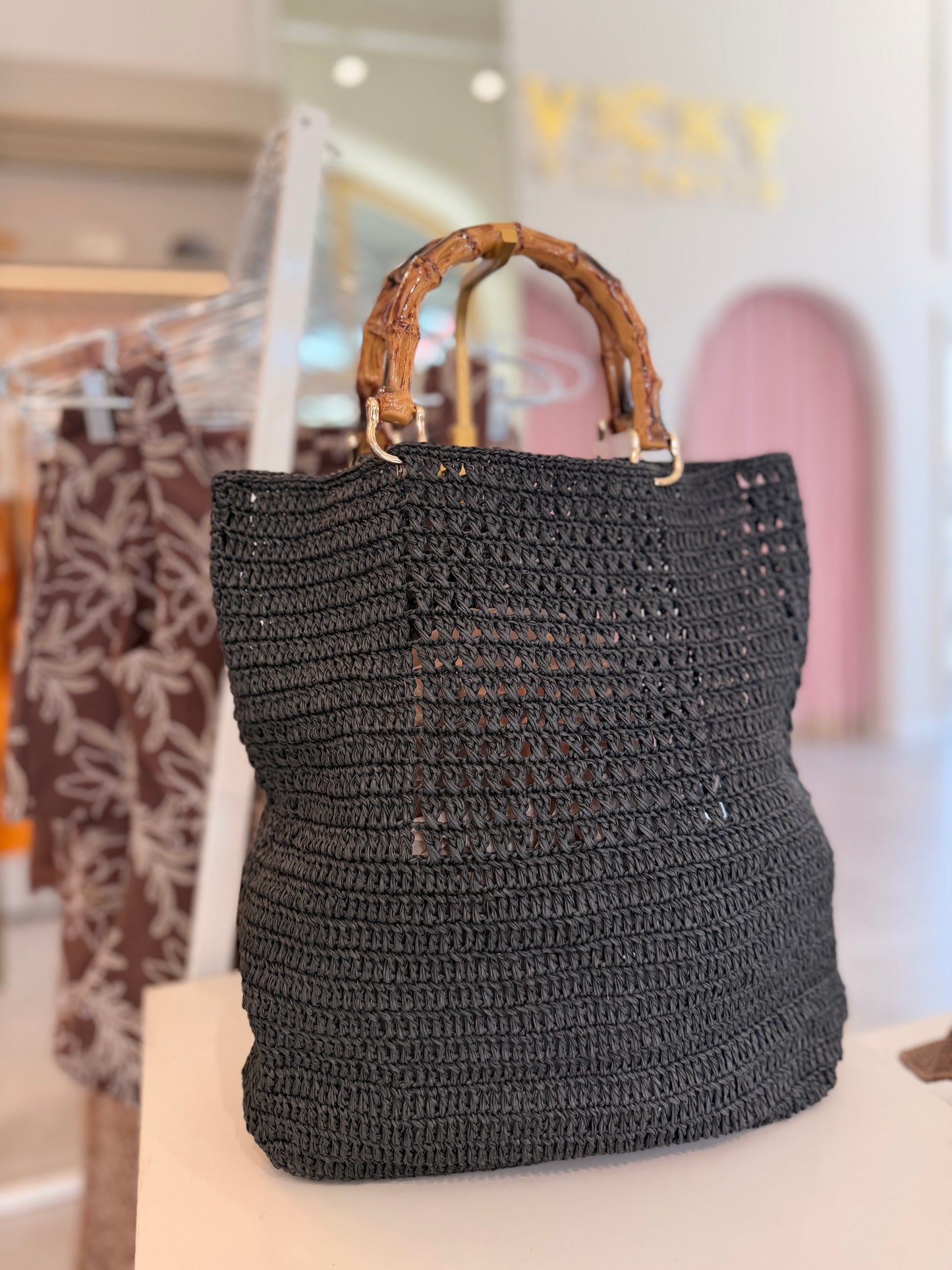 Bamboo Woven Tote