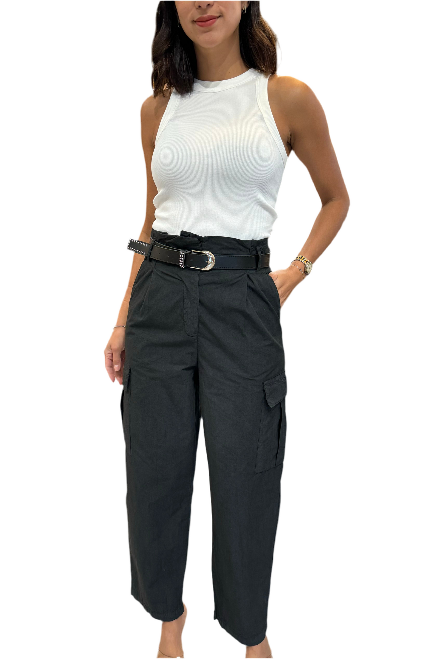 Belted Cargo Pants