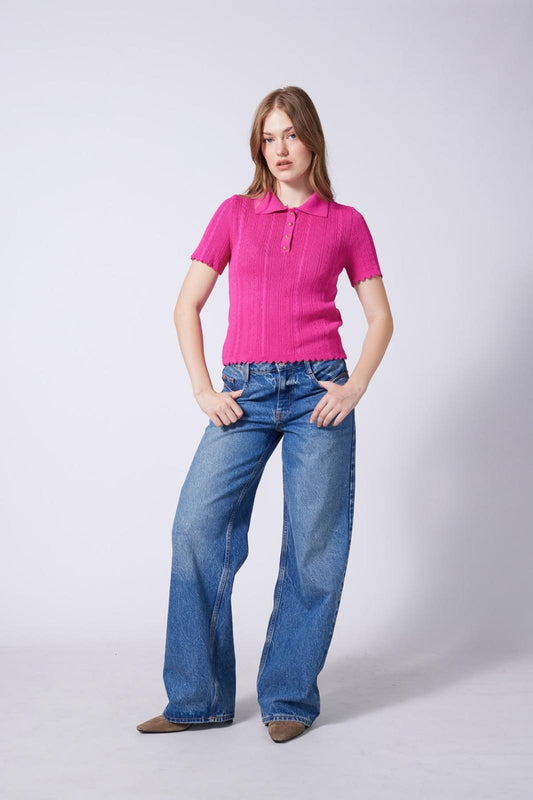 Knit polo