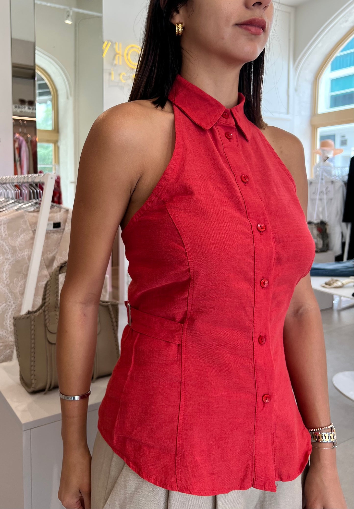 Red Halter Top