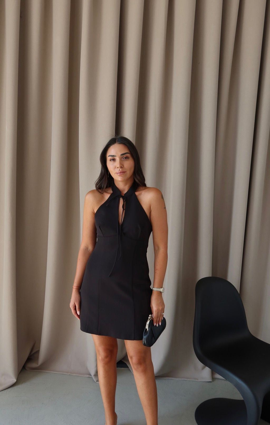Halter mini dress