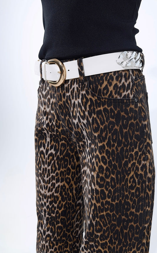 Leopard jJeans