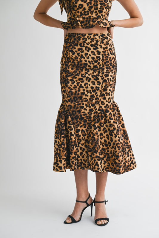 Leopard Midi Skirt