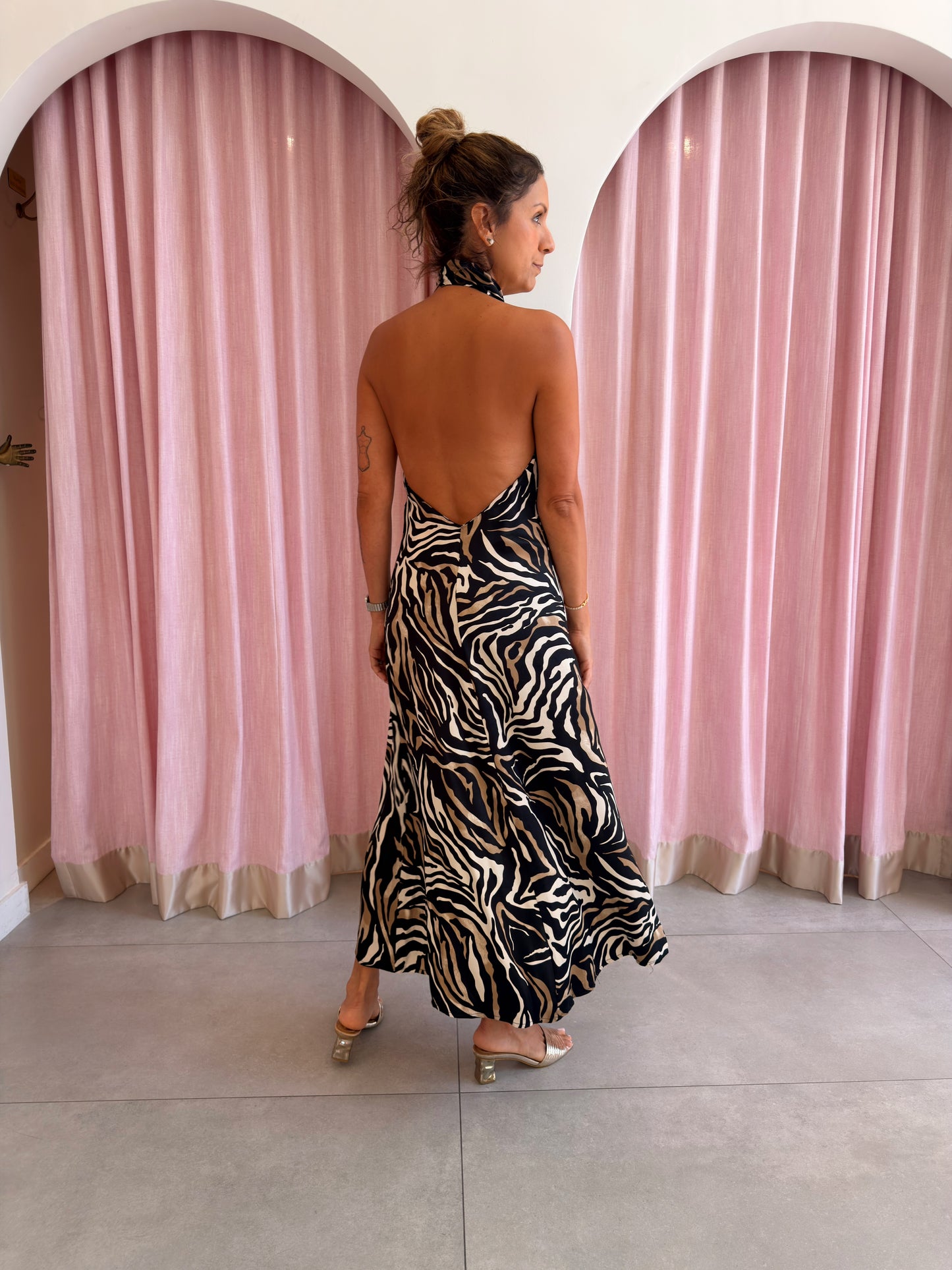 Zebra maxi dress