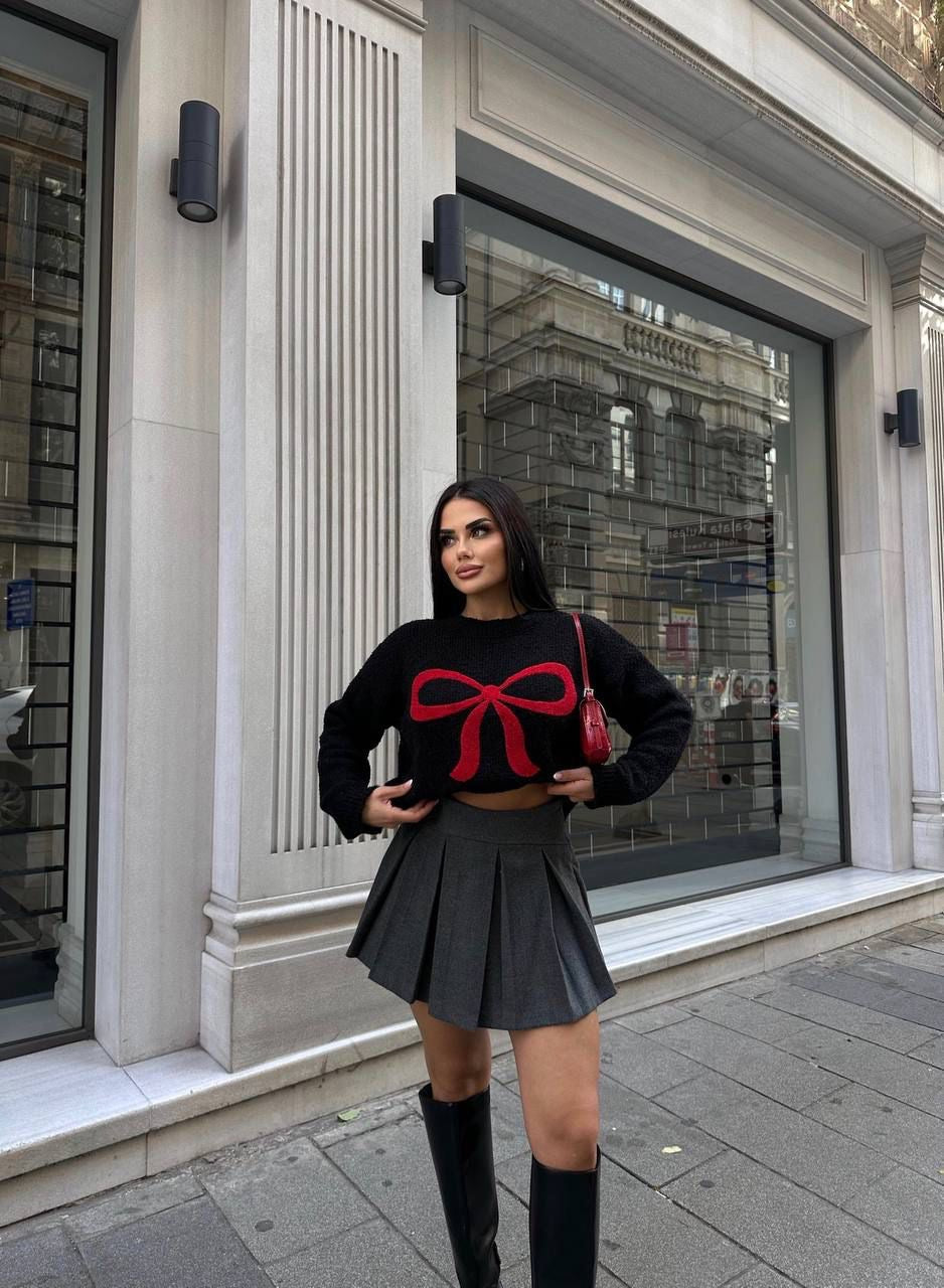 Red Bow Sweater