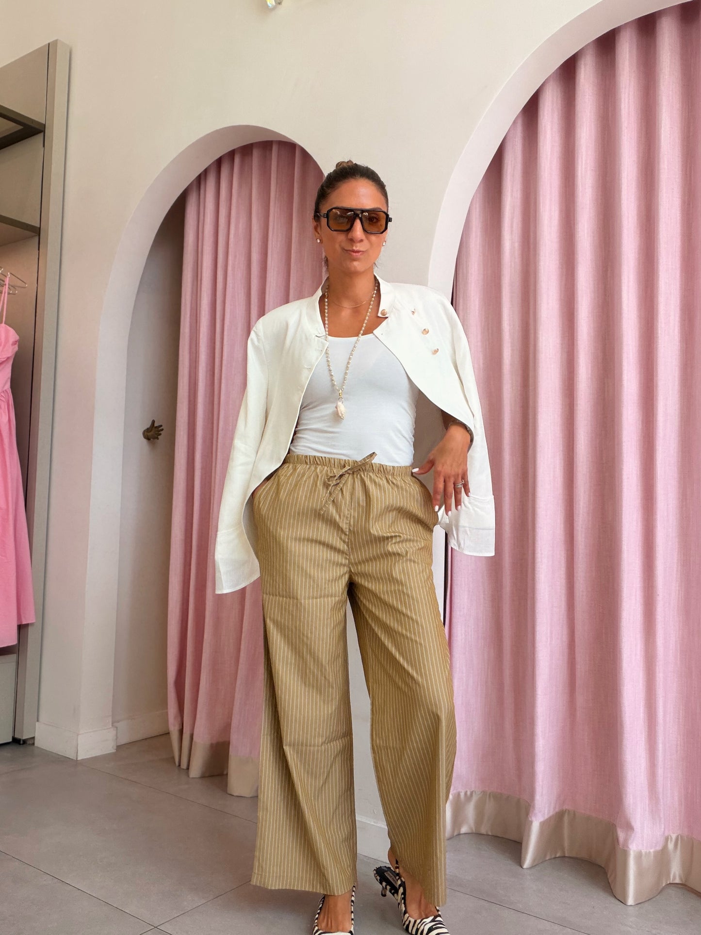 Pinstripe Palazzo Pants