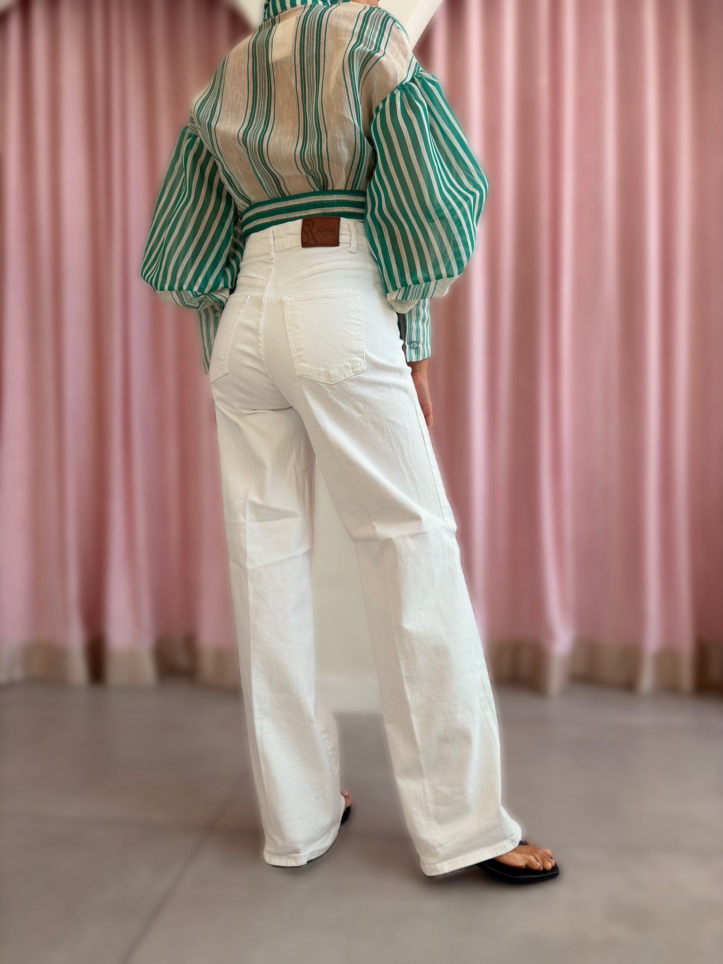 Crisp white jeans