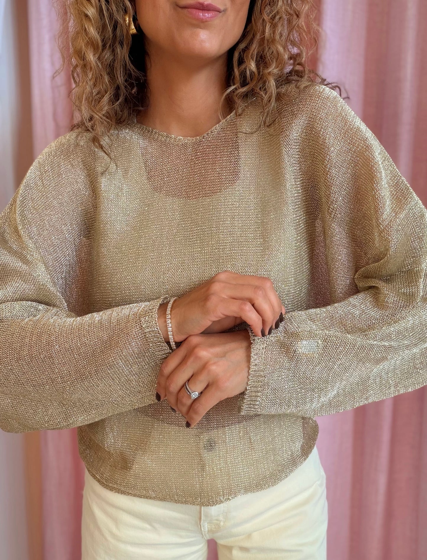 Metallic sweater