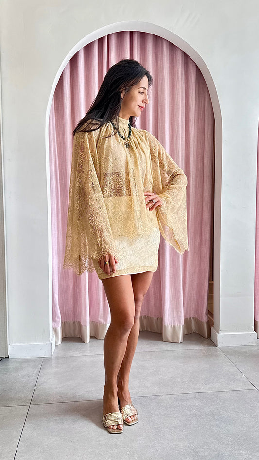 Gold Lace Top