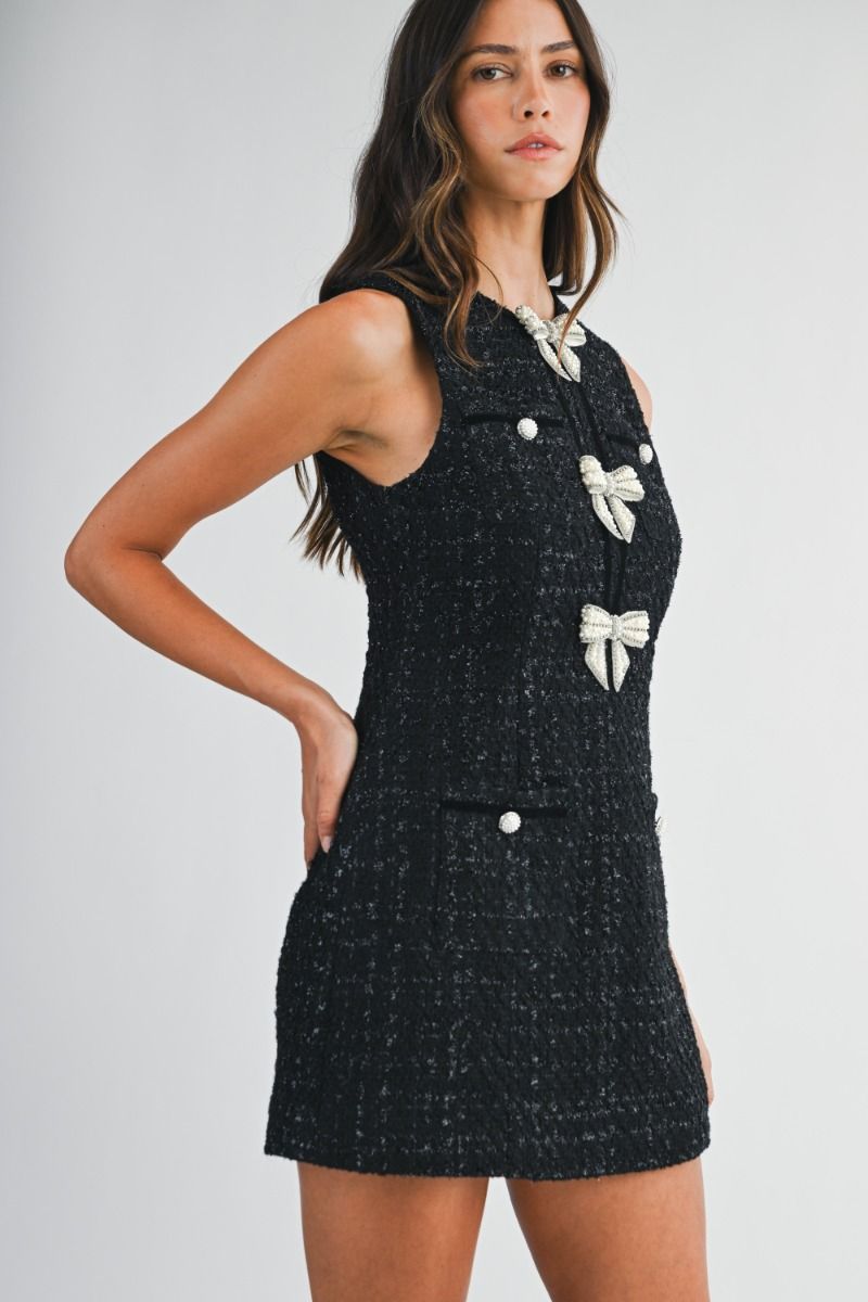 Tweed Black Dress