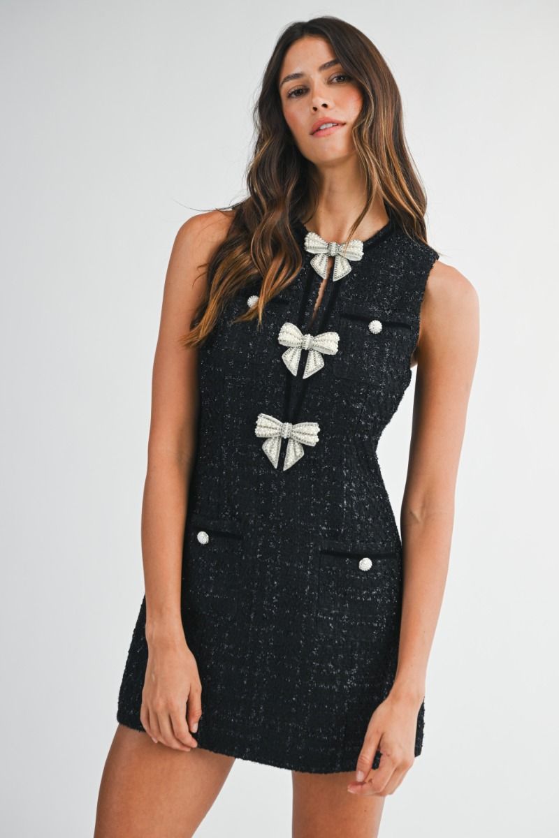 Tweed Black Dress
