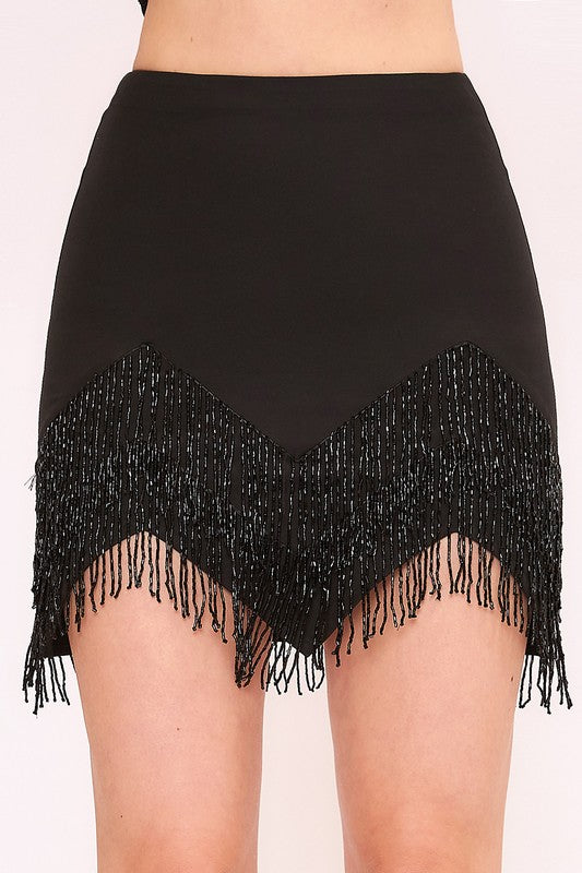 Fringes Mini Skirt