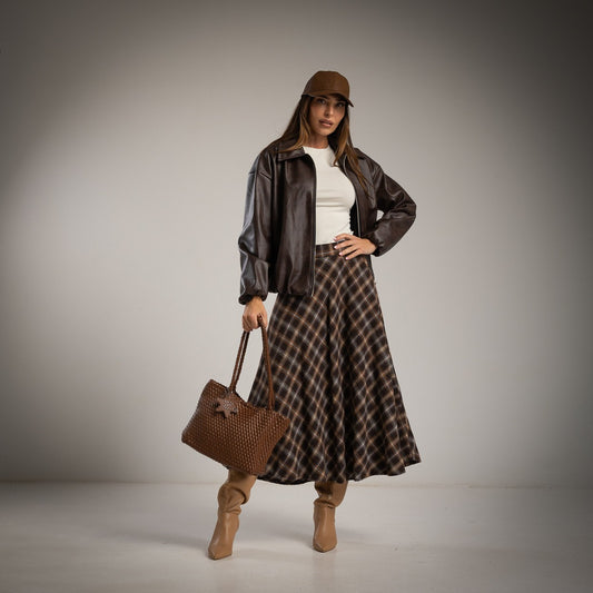 Checked skirt