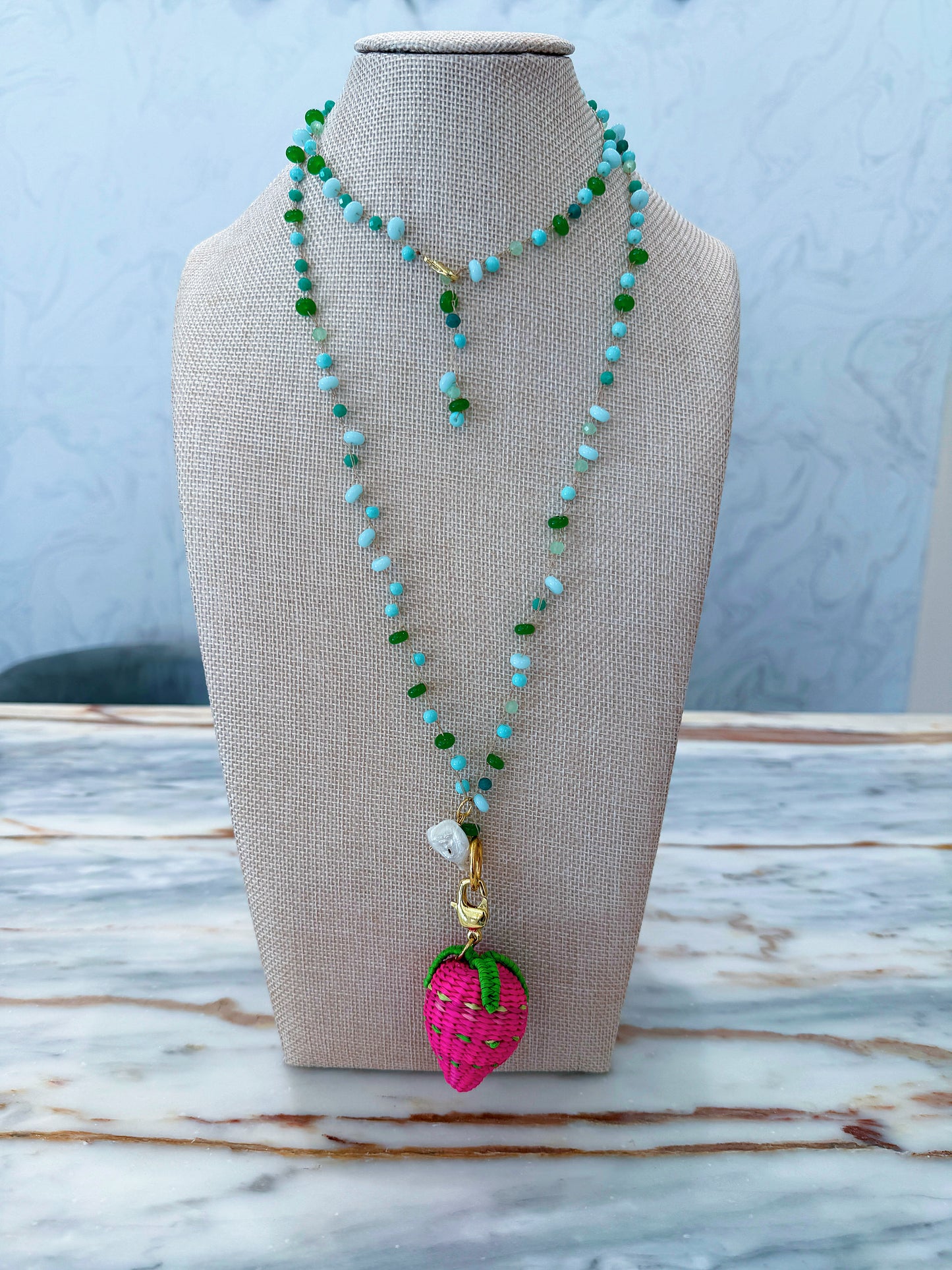 Long woven necklaces