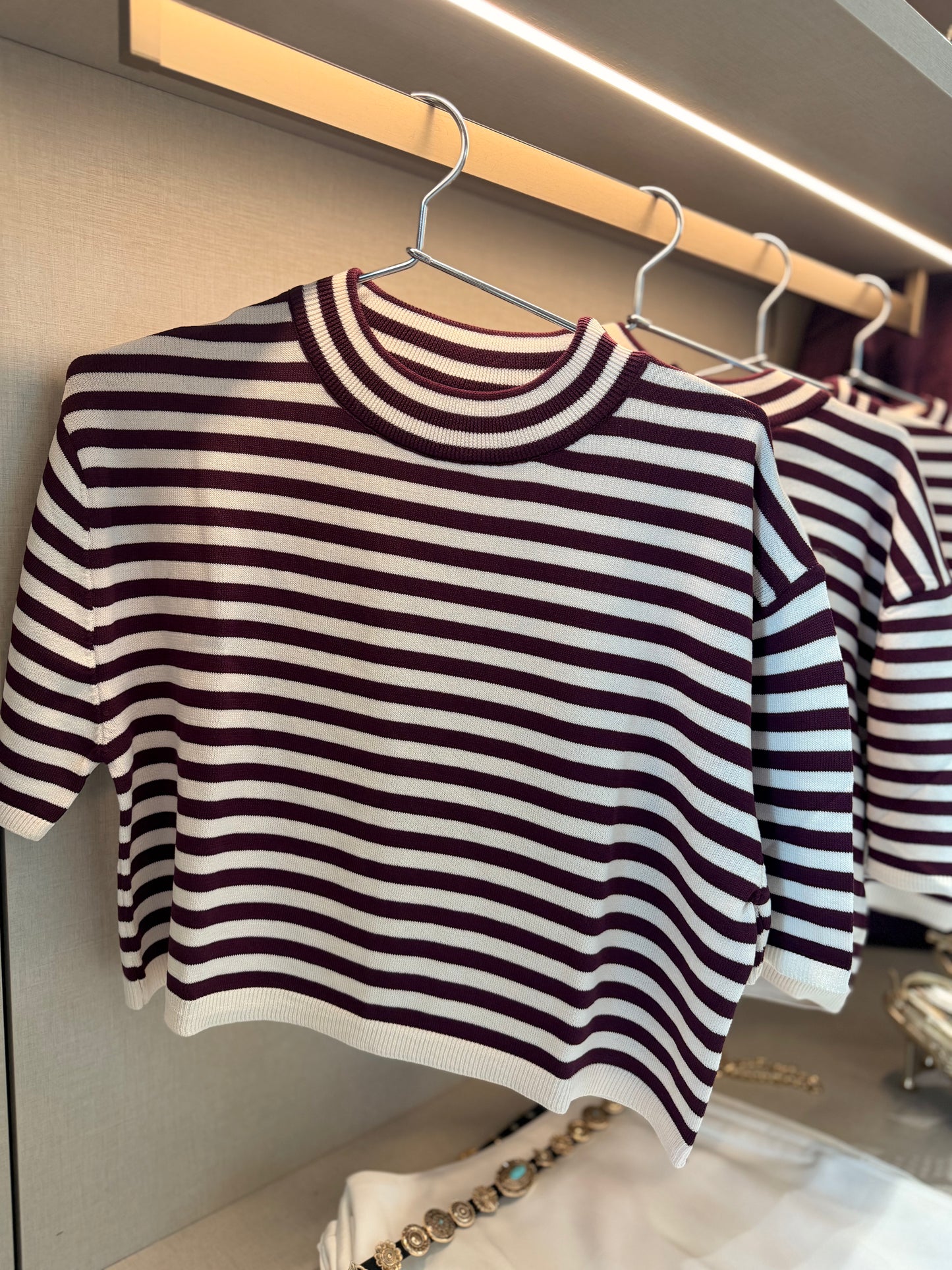 Stripe knit top