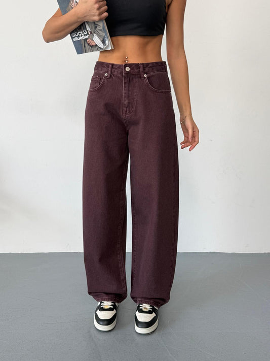 Burgundy Jeans