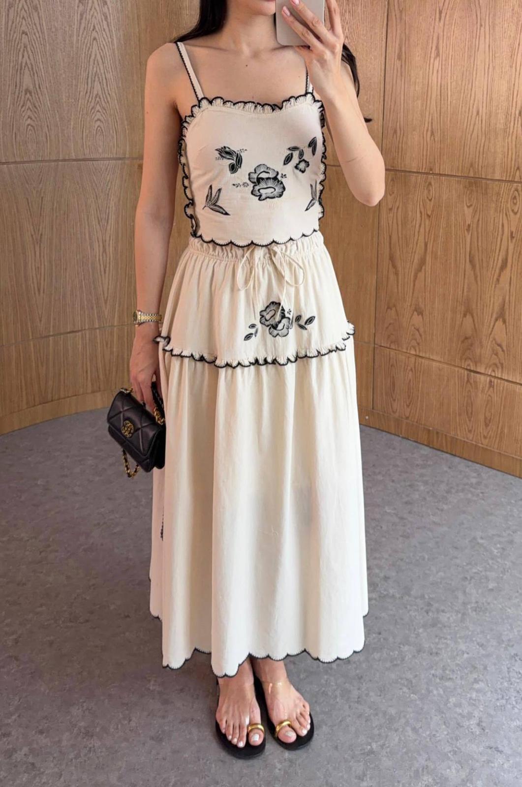 Floral maxi skirt