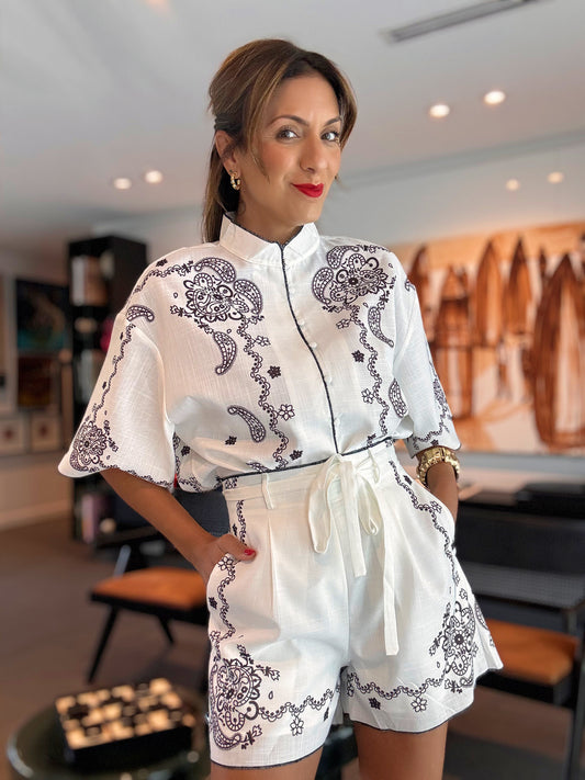 Paisley Buttons Shirt
