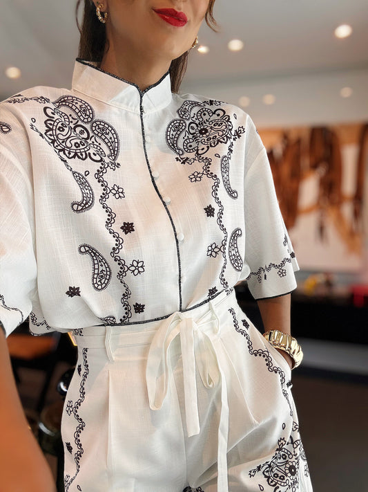 Paisley Buttons Shirt