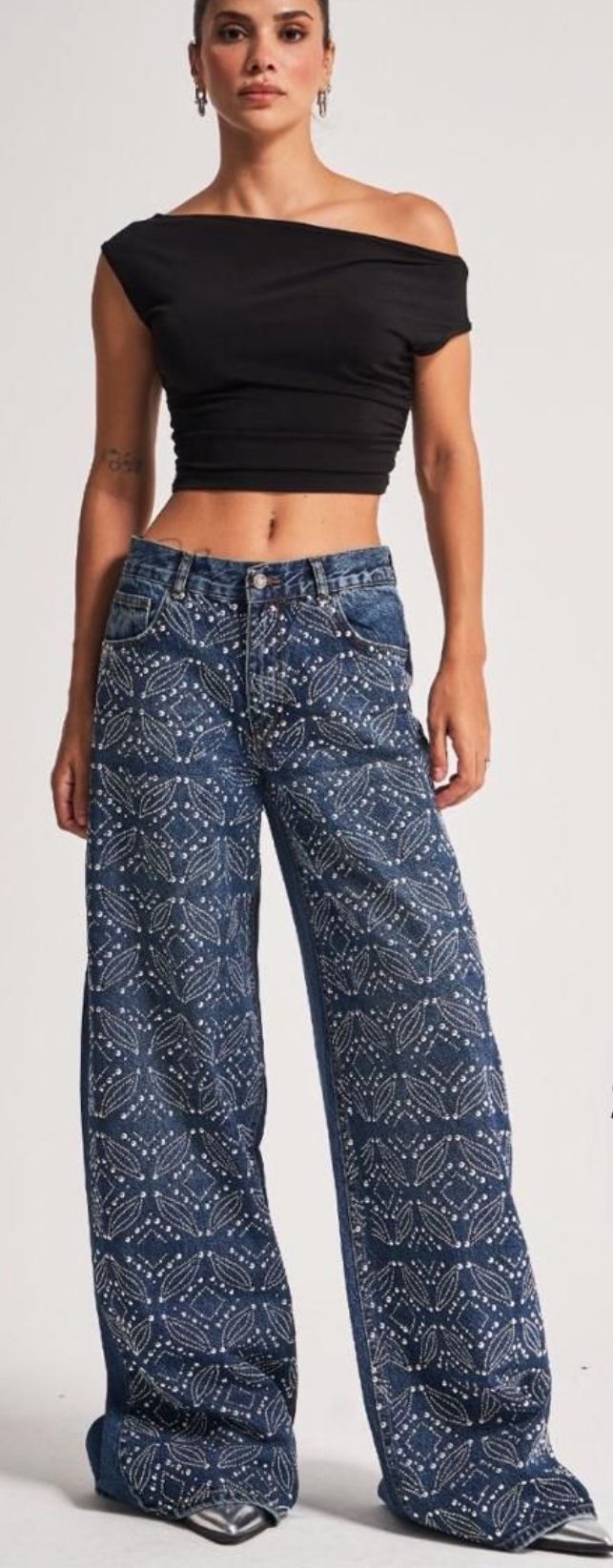 Beaded Drop Jeans