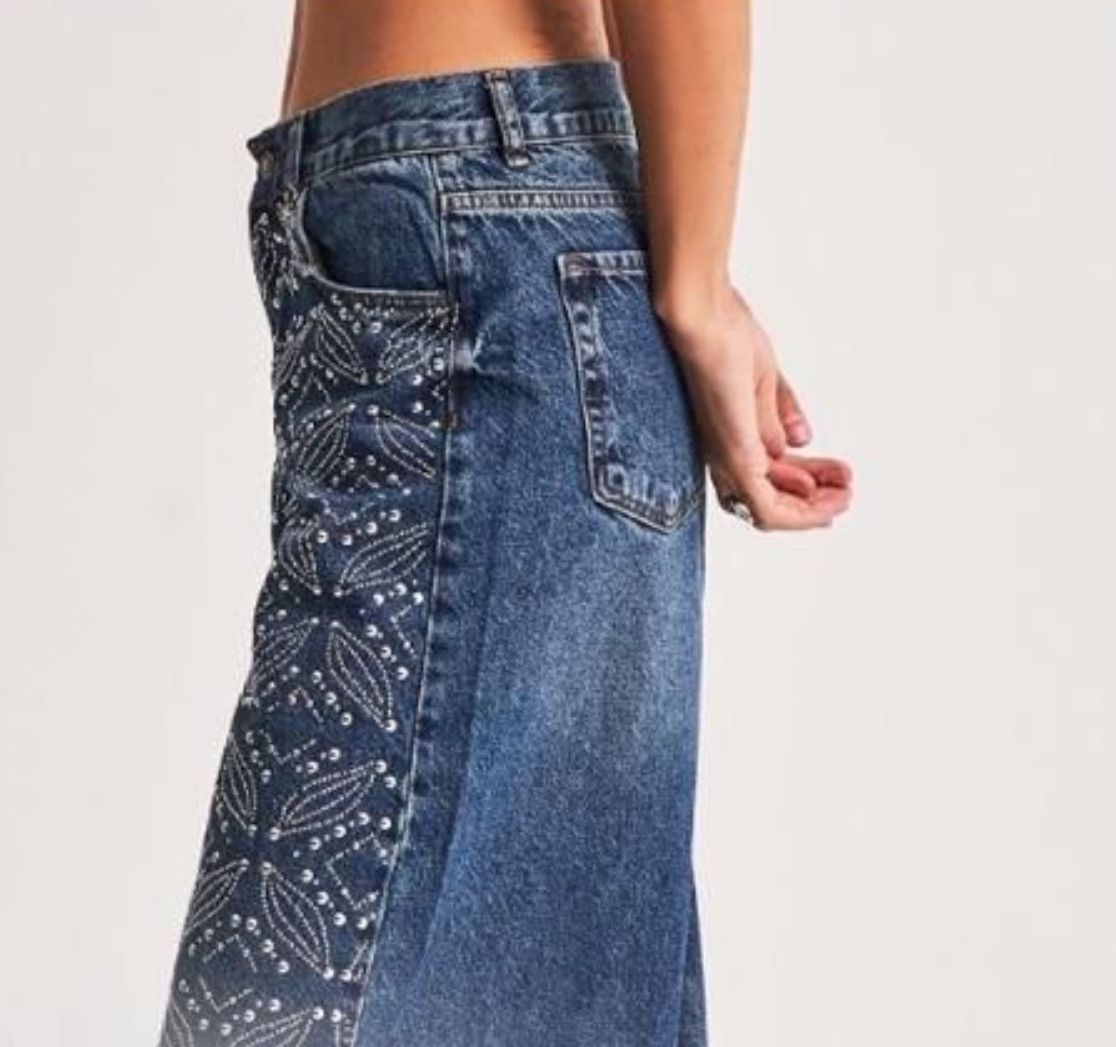 Beaded Drop Jeans