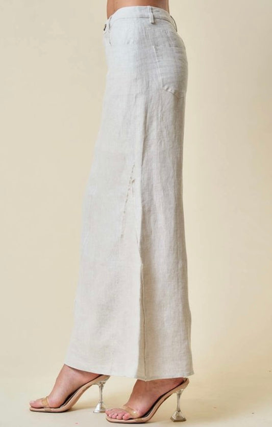 Linen Midi skirt