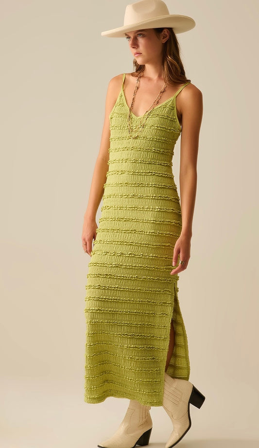 Ruffles green Dress