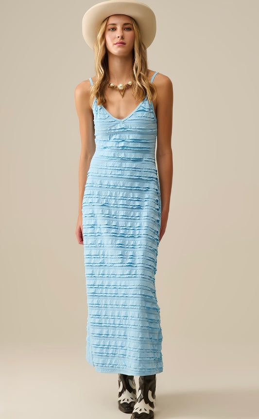 Ruffles Blue Dress