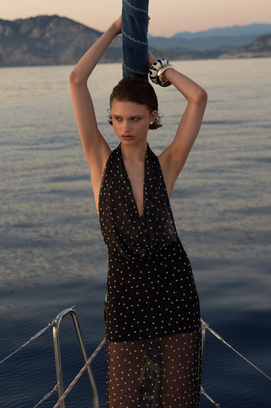 Polka pattern dress